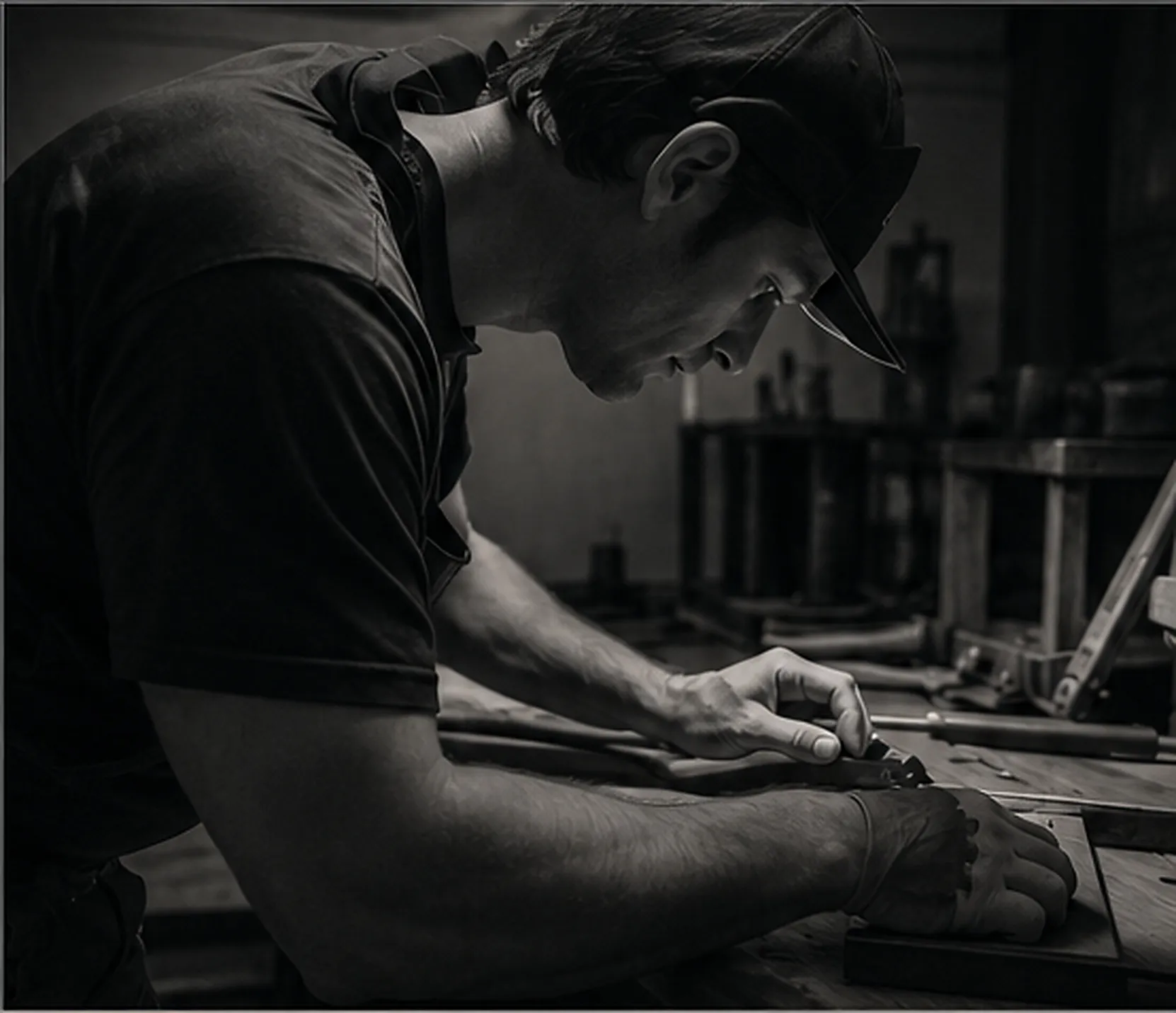 Craftsman working in a workshop